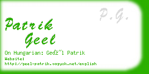 patrik geel business card